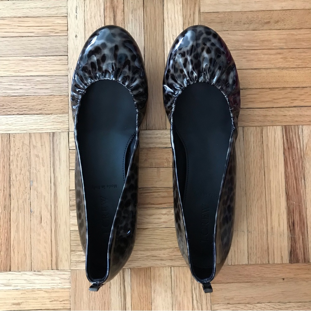 J. Crew CeCe Graphite Tortoise Ballet Flats